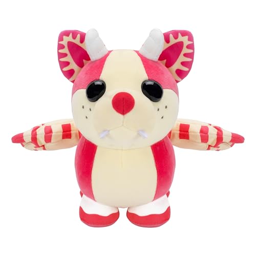 Adopt Me! AME0194-20 cm Plüsch - Strawberry Shortcake Bat Dragon, Legendary, offizielles Plüsch mit Spielcode