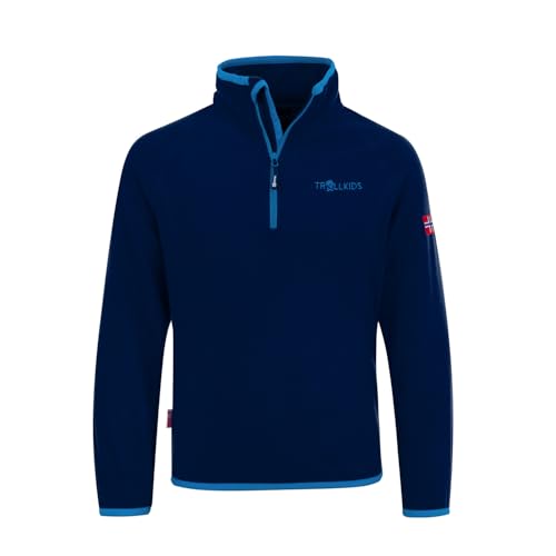 Trollkids Kids Nordland Half Zip 140, Dark Navy