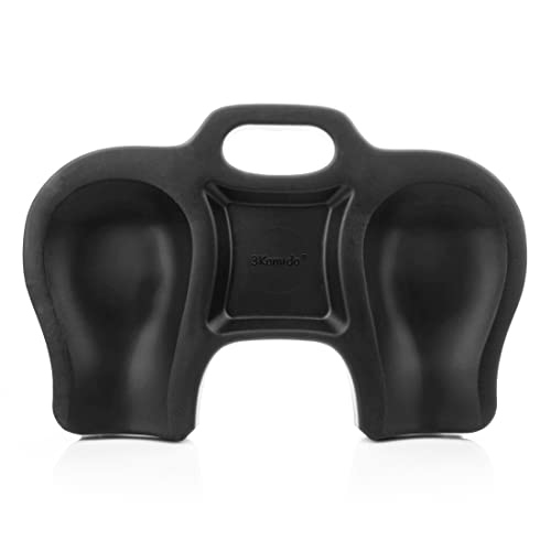 3Kamido® Komfortabel Kniekissen Anatomic Ergopad Knee-pad für Gartenarbeiten, Automechaniker, Arbeit, Bau, Bodenbeläge, Straßenfertiger Kniepolster Knieschützer (Schwarz)