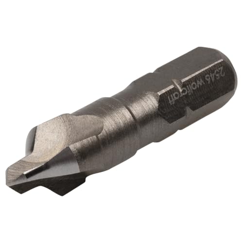 wolfcraft Bohrsenker, Sechskant-Schaft Ø 3-8 mm I 2546000 I 2-in-1-Funktion zur Vorbereitung von Verschraubungen in Holz und Kunststoff