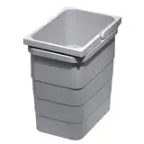 eins2vier Abfallsammler Höhe: 220 mm Volumen 5,5 Liter 153 x 230 mm alugrau 5175.10 Mülleimer Abfalleimer Abfalltrenner von SOTECH