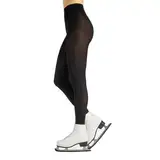 CALZITALY Damen Eislaufstrumpfhose, Eislaufstrumpfhose, Eiskunstlaufstrümpfe, Blickdichte Damenstrumpfhose, 80 DEN, Roller, Ice, Made in Italy (Schwarz, S)