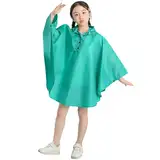 Generisch Regenponcho Kinder Regencape Mädchen Jungen Regenfest Tragbare Faltbare Regenmantel Kinder Regenponcho Fahrrad mit Aufbewahrungstasche Regenjacke Kinder Wasserdicht Atmungsaktiv Regenanzug