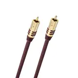 Oehlbach NF Sub, Cinch Subwoofer-Kabel - Audiokabel - rund - OFC - 2m - Bordeaux