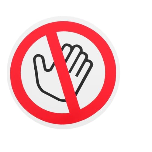Abaodam 6 x "No Touch"-Sicherheitsschild-Aufkleber, selbstklebende Etiketten für Arbeitsplatzsicherheit, Vorsicht, nicht berühren, Aufkleber für Maschinenschutz, einfache Abzieh-Stick-Anwendung