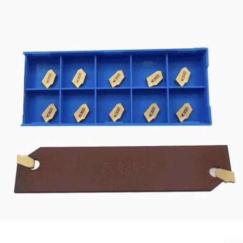 Hartmetalleinsätze-Set, 10 Stück SP200 GTN-2 Nut-Off-Hartmetalleinsätze mit SPB26-2 Klingen-Schlitzwerkzeug