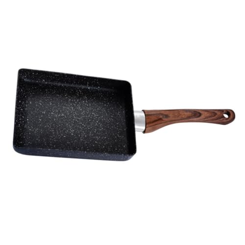 SOIMISS 1Stück Stick Tamagoyaki Pfanne Quadrat Bratpfanne Für Omelettes Kochgeschirr Für Induktion Herdarten Mit Holzgriff Zufällige Farbe Für Zuhause