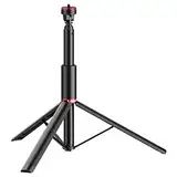 Ulanzi Verstellbarer 1,8 m Aluminium-Stativ, 360º drehbarer Halterungsständer für Lichter, Webcams, Kameras, GoPro, Insta360 Link One X2 X3