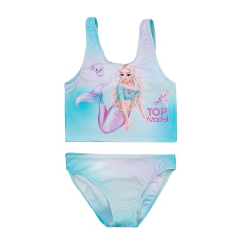 TOPModel Mädchen Tankini 88849 blau, Größe 140, 10 Jahre