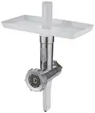 Bosch Fleischwolf MUZ6FW4, Fleischwolf-Aufsatz, Stopfer, Edelstahl Loch-Scheibe 4,5 mm, auch für Fisch und Gemüse, robust, passend für MUM6 Küchenmaschine, Weiß