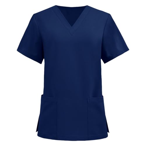 nsiaot Warehouse Deals Angebote Kasaks Altenpflege Damen Pflege Kleidung Oberteil Kurzarm Arbeitskleidung Tshirt Schräger Kragen Medizinische Uniform Berufsbekleidung Krankenschwester Schlupfkasack