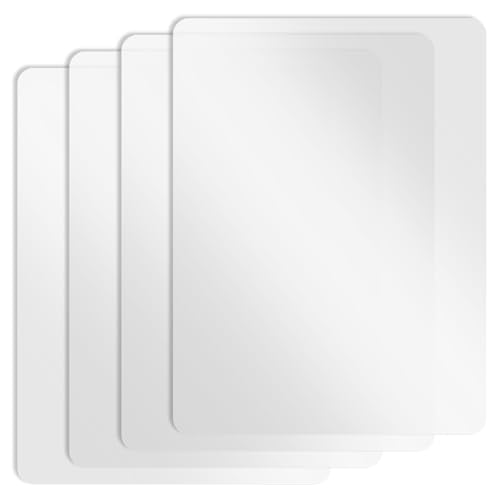 Platzsets Abwaschbar 4 Stück Kunststoff Platzdeckchen Abwaschbar Tischsets Transparent Platzsets Abwaschbar, rutschfest Abwaschbar Tischsets Tischuntersetzer Tischunterlage Esstisch 40 * 30cm