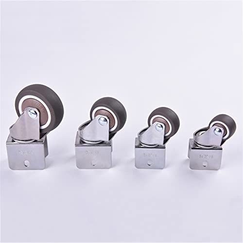 5Pcs/Lot 1.5" 2'' Ball Bearing Universal TPE Castor Caster Wheels Splint U Mount 20 22 25mm Brake Bed Trolly Chair (Color : No Brake, Size : 2inch Panel25mm)