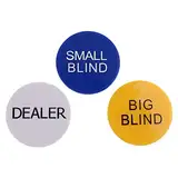 Sharplace Poker Buttons Set - Dealer/Big Blind/Small Blind