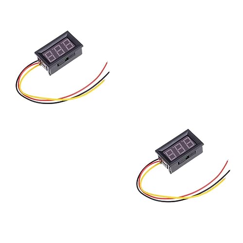 Gatuida 2 Stück Dreidraht Voltmeter Digitalanzeige Voltmeter Lcd Dc Voltmeter