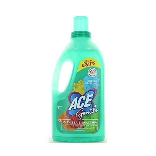 ACE Gentle – Fleckenentferner für farbige und empfindliche Stoffe, OXY-Color-Formel – 2 Liter Flasche, Weiß, 2 l, 2000