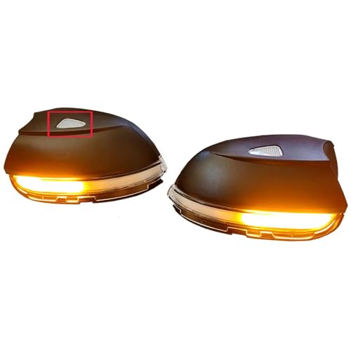 Yoegerery Dynamische LED-Blinker im Rückspiegel für VW Golf 6 MK6 Golf GTI 6/R20 2008–2012 T-ouran 2011–2015 (klar, mit Loch)