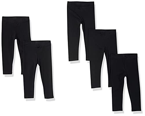 Amazon Essentials Mädchen Leggings, 5er-Pack, Schwarz, 8 Jahre