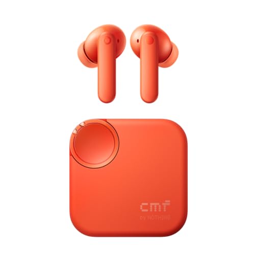 CMF by Nothing Buds 2 Kabellose Ohrhörer mit 48 dB Hybrid ANC, 55 Stunden Akkulaufzeit, 11mm PMI Treiber, 6 HD-Mikrofone und Spatial Audio, IP55 Wasserfest – Orange