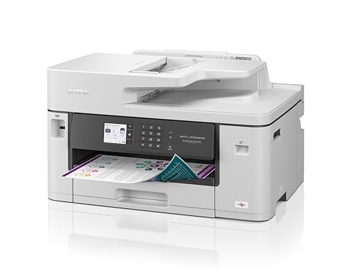 Brother MFC-J5340DW 4-in-1 Farbtintenstrahl-Multifunktionsgerät (250 Blatt Papierkassette, Drucker, Scanner, Kopierer, Fax), Weiß, Mittel