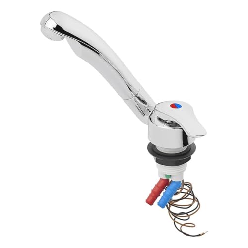 Kalt-Warm Wasserhahn Mischbatterie Keramik Samba Ø33 mm chrom Campingwasserhahn für Wohnmobil Wohnwagen