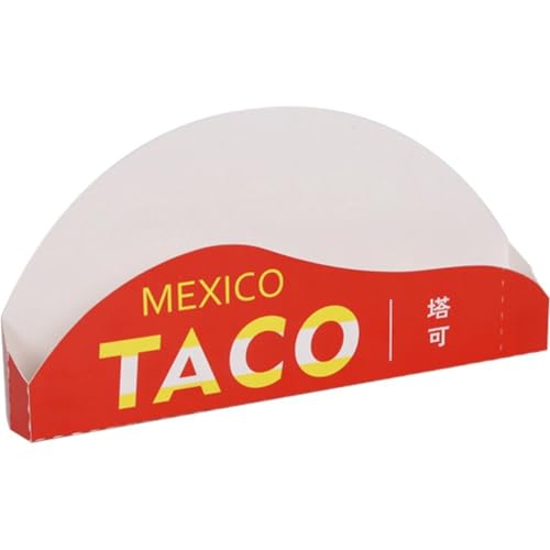 100 Stück Papier-Taco-Box Zum Mitnehmen, Pommes-Frites-behälter, Essenstablett Zum Mitnehmen Für Mexikanisches Restaurant