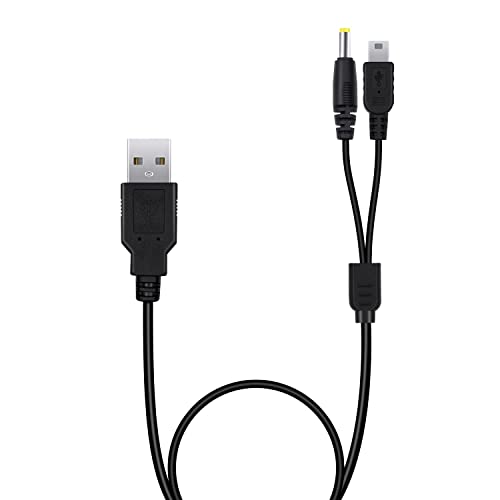 Mcbazel 2 in 1 PSP Ladekabel, USB-Ladekabel Ladegerät Kabel für PSP1004/3000/2000/1000