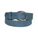 DayneQ 4cm Breit Echt Leder Guertel Altmetall Nickelfree - 40434-40-MET - Petrol Bundweite 75cm