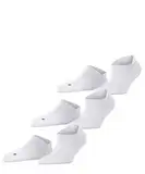 FALKE Unisex Sneakersocken Cool Kick Sneaker 3-Pack U SN Weich atmungsaktiv schnelltrocknend kurz einfarbig 3 Paar, Weiß (White 2000), 42-43