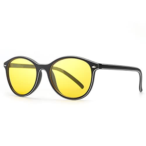 LVIOE Gelbe Nachtsichtbrille für Damen/Herren Anti-Glare-Polarized Autofahren Nachtbrille