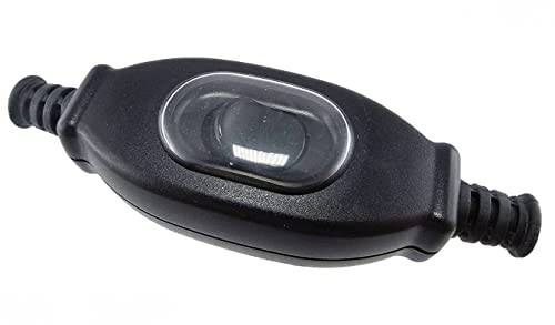 Wasserdichter IP65 Schnurzwischenschalter passend für Außenbereich 3A/250V Schwarz