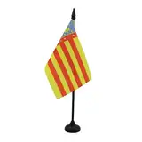 AZ FLAG - Tischflagge Valencia - 15x10 cm - Valencianische Gemeinschaft Tischfahne 10 x 15 Cm - Flaggen