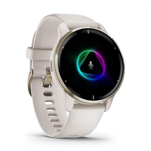 Garmin Venu 2 Plus – GPS-Fitness-Smartwatch mit Bluetooth Telefonie und Sprachassistenz. Ultrascharfes 1,3“ AMOLED-Touchdisplay, Fitnessfunktionen, Garmin Music und Garmin Pay