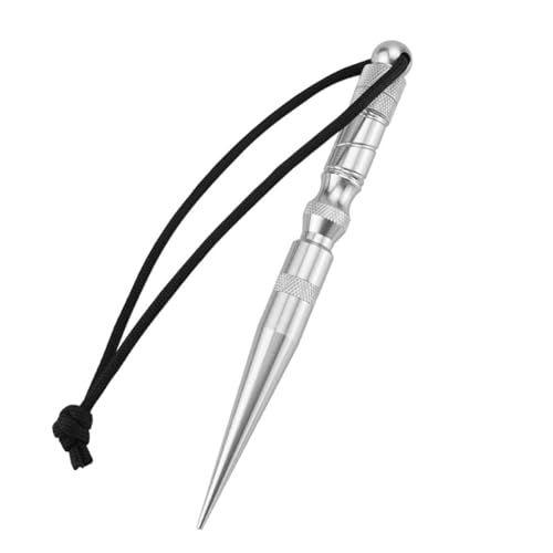 Tagtight Paracord-Knüpfer-Werkzeuge, Paracord Spike Schnürnadeln, Paracord-Werkzeuge, DIY-Weben Nähen Stahlnadeln, Schnüren, Nähnadeln und Glättungswerkzeug für Leder Seilschnüre Armband Weben, Silber