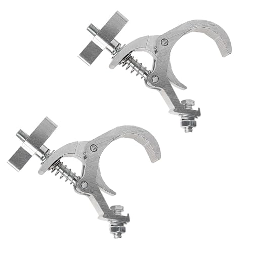 2Pack Traversen Klammern Halterung 40-60mm, Truss Clamp Half Coupler Trussaufnehmer, Truss Haken für Traverse Schellen Hook Clamps Truss Klemme Stage Lighting Hanging Bracket