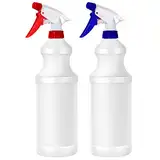 Sprühflaschen 1000ml Kunststoff Sprühflasche Einstellbarem Fein Zerstäuber Leere Spruhflasche für VDesinfektionsmittel Autopflege Pflanzen 2 Stück