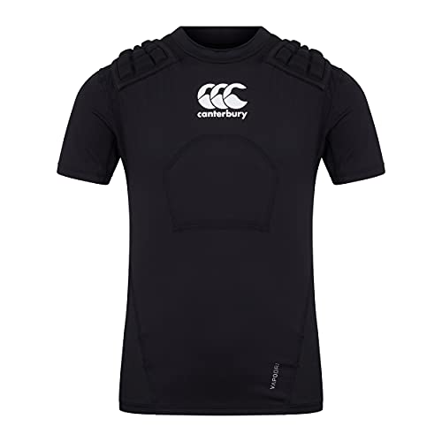 Canterbury Unisex Jugend CCC-Schutz Rugby-Schutzweste, Schwarz/Weiß/Silber, MB