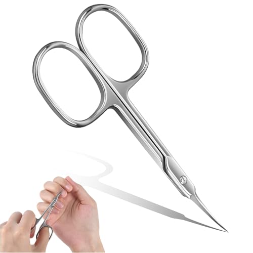 Nagelhautschere,Hautschere Extra Fein Testsieger,Nagelschere,Hautschere,Nagelhautschere Extra Fein,Professionelle Nagelhautschere,Zum Kürzen Und Entfernen Von Nagelhaut, Augenbrauen(Edelstahl)