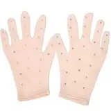 SEWACC Eiskunstlauf-Handschuhe Eiskunstlauf-Handschuhe Mit Strass-Pailletten Bühnenhandschuhe Für Performance Tanz Winter-Skate