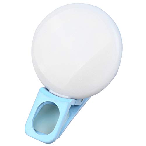 Uonlytech Handy Kamera Lampe Smartphone Selfie Fülllicht Universal Telefon Kamera Ergänzung Lampe für Laptop Videotelefon (Blau)