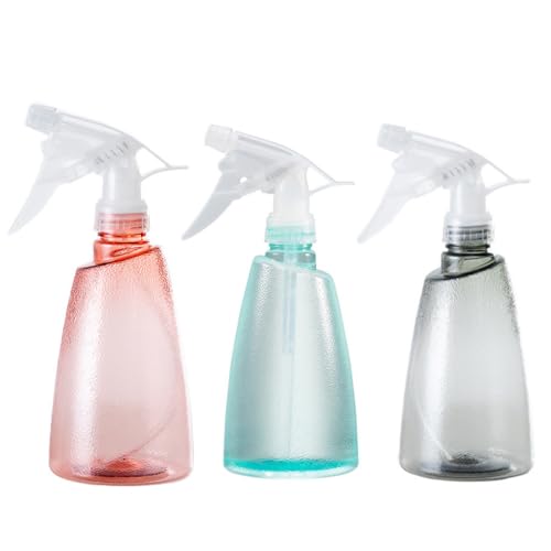 FOME Sprühflasche Pflanzen, 3PCS 16.9oz/500ml Nachfüllbare Zerstäuber Sprühflasche Durable Trigger Sprayer mit Nebel & Stream-Modi für Haar Salon Reinigung Gartenarbeit
