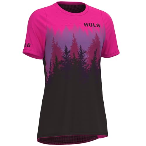 Fahrradtrikot Damen Kurzarm,Women's Jersey Mountainbike-Trikot,100% Hochwertiges Polyester, Schnell Trocknend, Atmungsaktiv, Geeignet Für Radfahren/Multisport (L,Style-06)