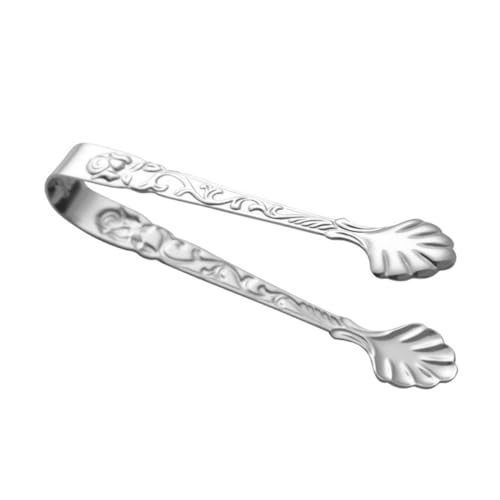 Amosfun Eiswürfelzange Aus Edelstahl Cookie-kuchen Zitronenscheibenzange Kleiner Vorspeisenclip Kekszange Mini-pinzette Vorspeisenzange -formen Bar Rostfreier Stahl Silver