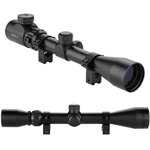 XMTECH Zielfernrohr 3-9x40EG Luftgewehr Rifle Scope mit 11mm Montagen Gewehrzielfernrohre Rot & Grün für Jagd und Sport