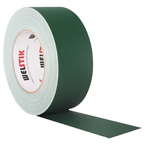 WELSTIK Professionelles grün Gaffer Klebeband, 270mic 50 mm x 27 m klebrig Gewebebänder, keine Rückstände, handlich