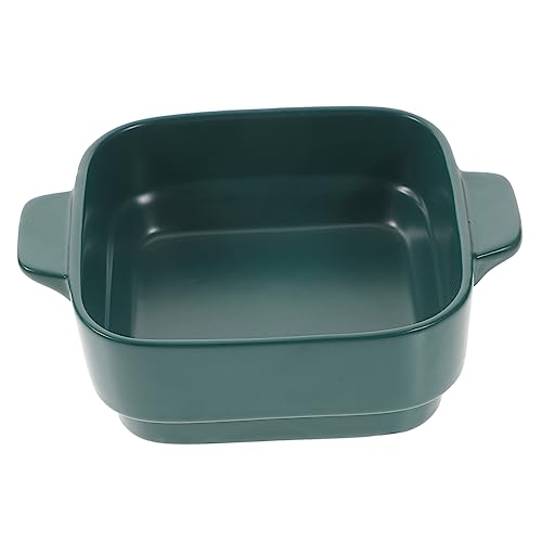 Zerodeko 1 Stück Backgeschirr aus Keramik Ofen Auflaufschale Glocke Cupcake-Pfanne Kuchengericht Zinn quiche backform küchendekoration Backform für Kuchen brotbackset Blech Reisplatte Grey