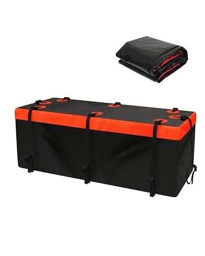 TITECK Softshell-Gepäckträger Heckbox für Anhängerkupplung, Auto Hintere Gepäcktasche: 21 Kubikfuß Wasserdicht Transporttasche 152 x 66 x 61cm