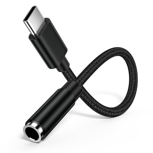 Adapter USB C auf Klinke,3.5mm Audio USB Type C Kopfhörer Adapter, Jack Audio Adapter für Samsung Galaxy S25/S24 Ultra/S23 FE/A55/A54/A35/A15/A14,Typ C Aux Audio Klinke Adapter für Google Pixel 8a/8/7