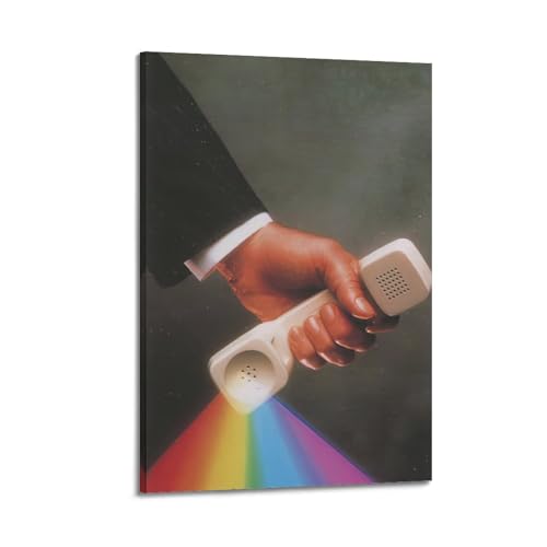 YBHF Vintage-Poster Telefongesellschaft, Wandkunstdruck, Retro, ästhetische Raumdekoration, Bürodekoration, 20 x 30 cm, Rahmenstil