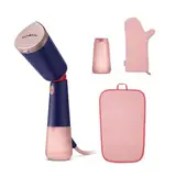 Philips Dampfglätter 5000-Serie – 35 Sekunden Aufheizen, kontinuierlicher Dampf, zwei Wassertanks, Eco-Modus, verstellbarer Kopf, Metallplatte, Handschuh, Beutel & StyleMat, Marineblau (STH5030/20)